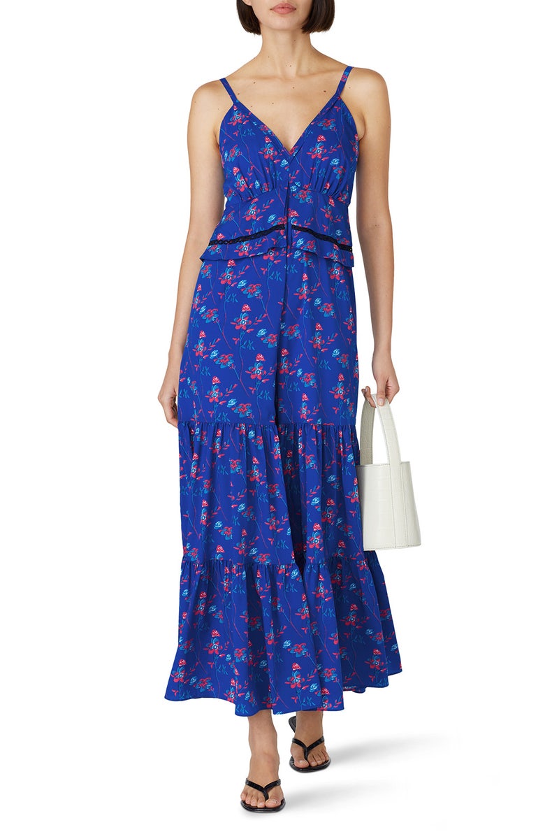 Blue Floral Wide Leg Jumpsuit by Thakoon x RTR