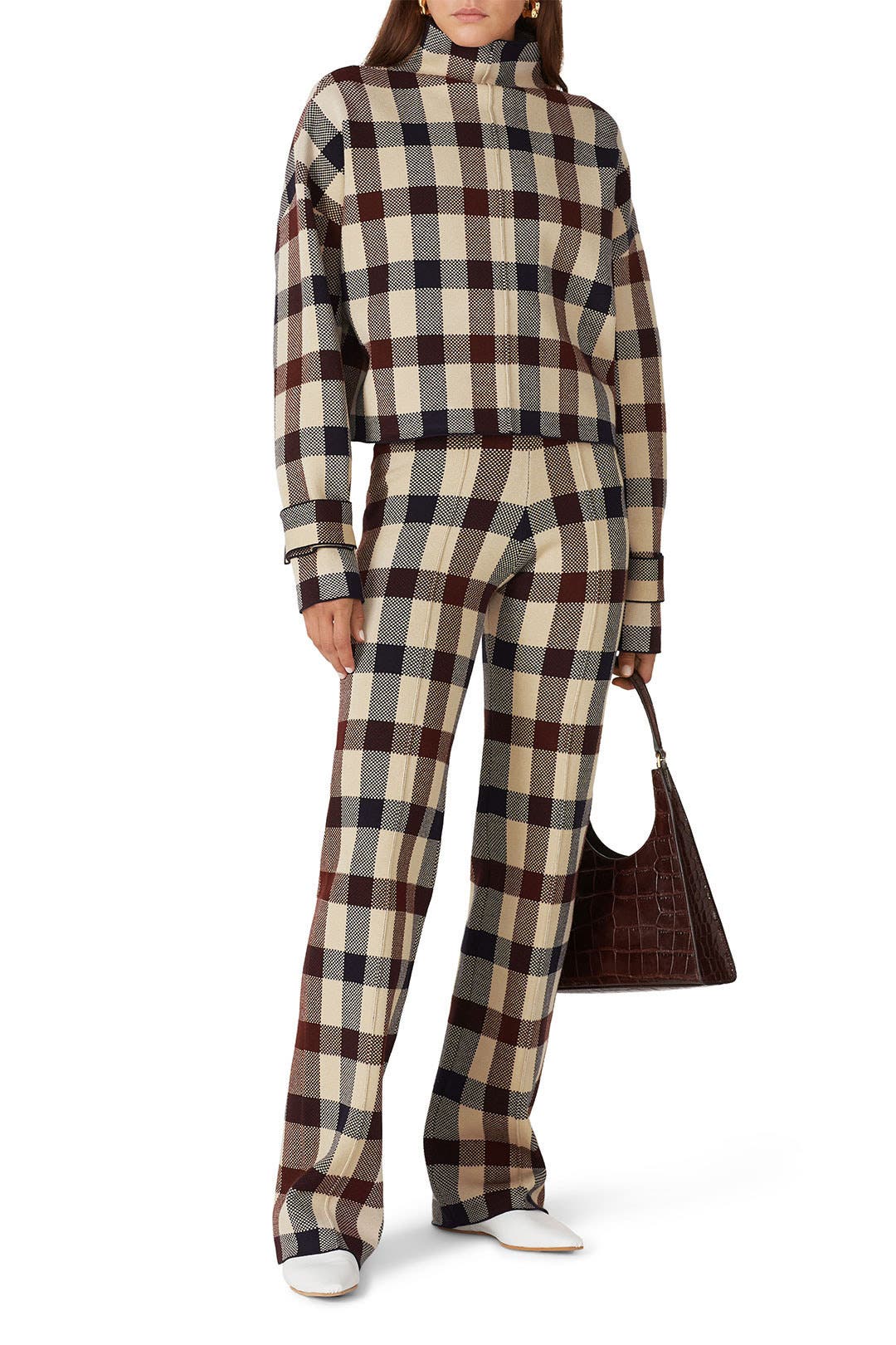 Check Printed Trousers by Victoria Victoria Beckham | Rent