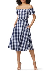 Off The Shoulder Gingham Dress by Adelyn Rae