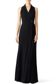 Black Tux Gown by Haute Hippie