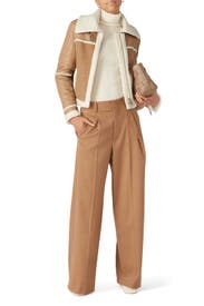 Adelynn Faux Sherpa Jacket by SIMKHAI