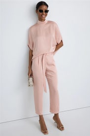 Satin Cropped Pants by LAPOINTE