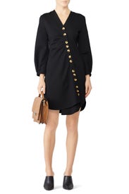 Bond Knit Asymmetrical Shirtdress by Tibi