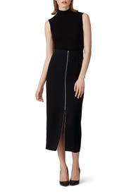Black Zip Skirt by Theory