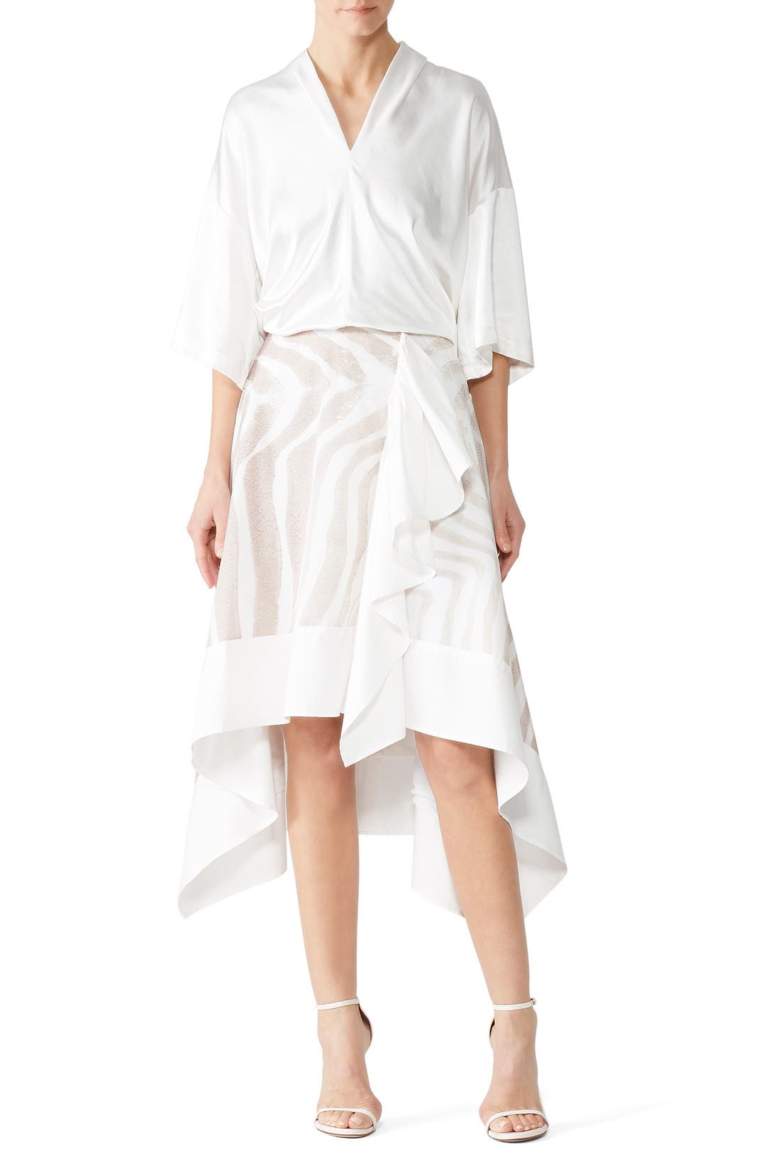 Asymmetrical Ruffle Skirt by ADEAM | Rent the Runway