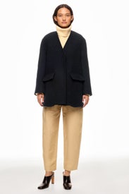 Collarless Coat by Co