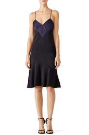 Midnight Black Slip Dress by GALVAN