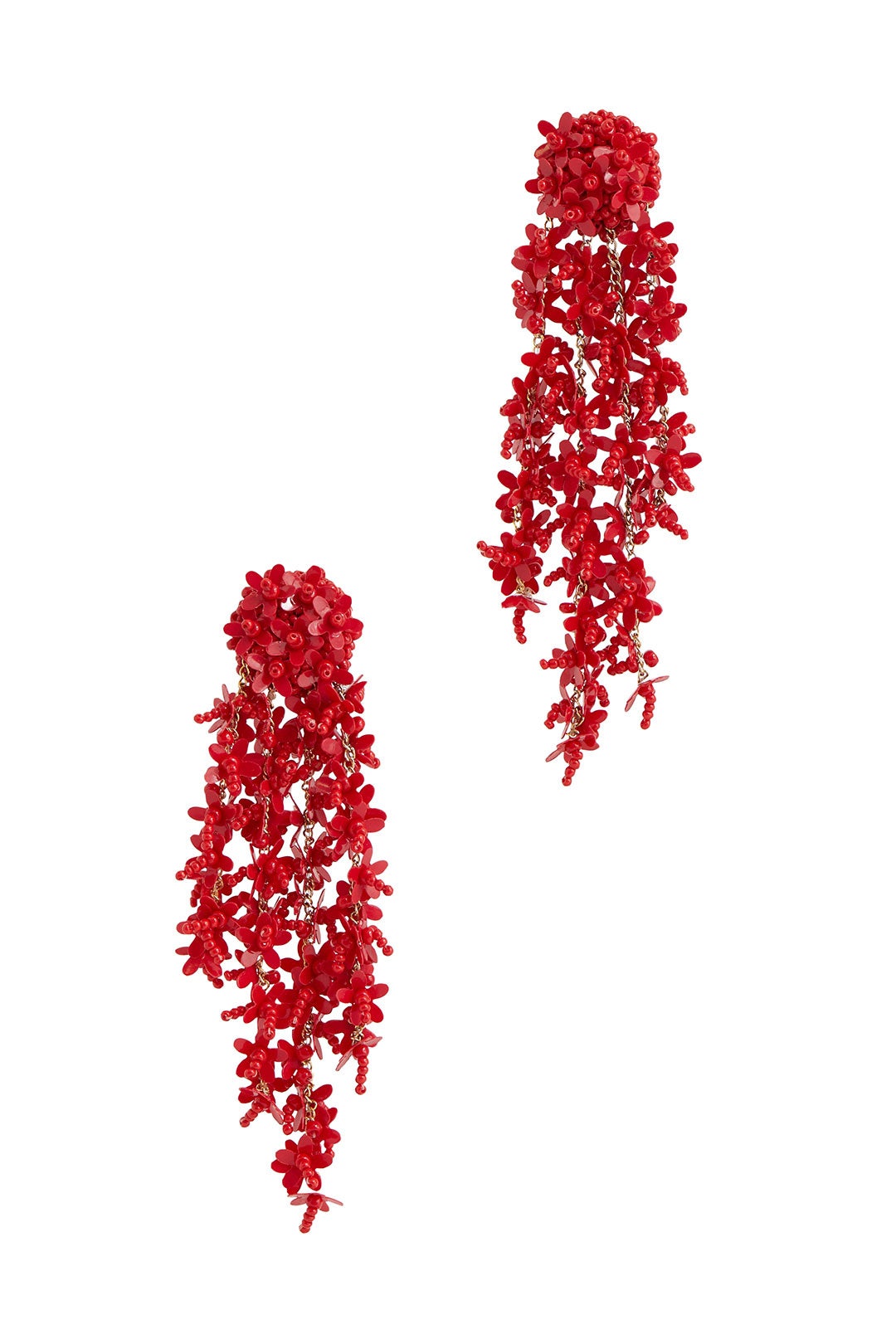 Beaded Cascade Earrings by Oscar de la Renta