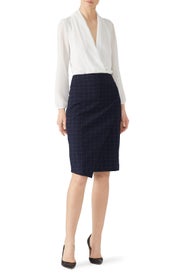 Checked A-Line Skirt by RACHEL ROY COLLECTION