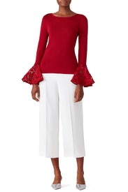 Lace Bell Sleeve Top by Sachin & Babi