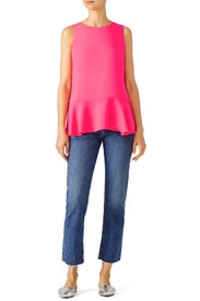 Ruffled Hot Pink Top by Sail to Sable