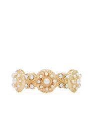 Gold Pearl Stretch Bracelet by Slate & Willow Accessories
