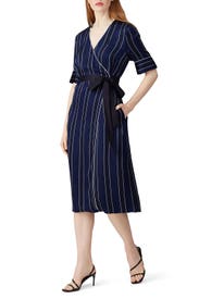 Naval Pyjama Wrap Dress by Tommy Hilfiger