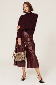 Bordeaux Mock Neck Sweater by Victor Alfaro x RTR