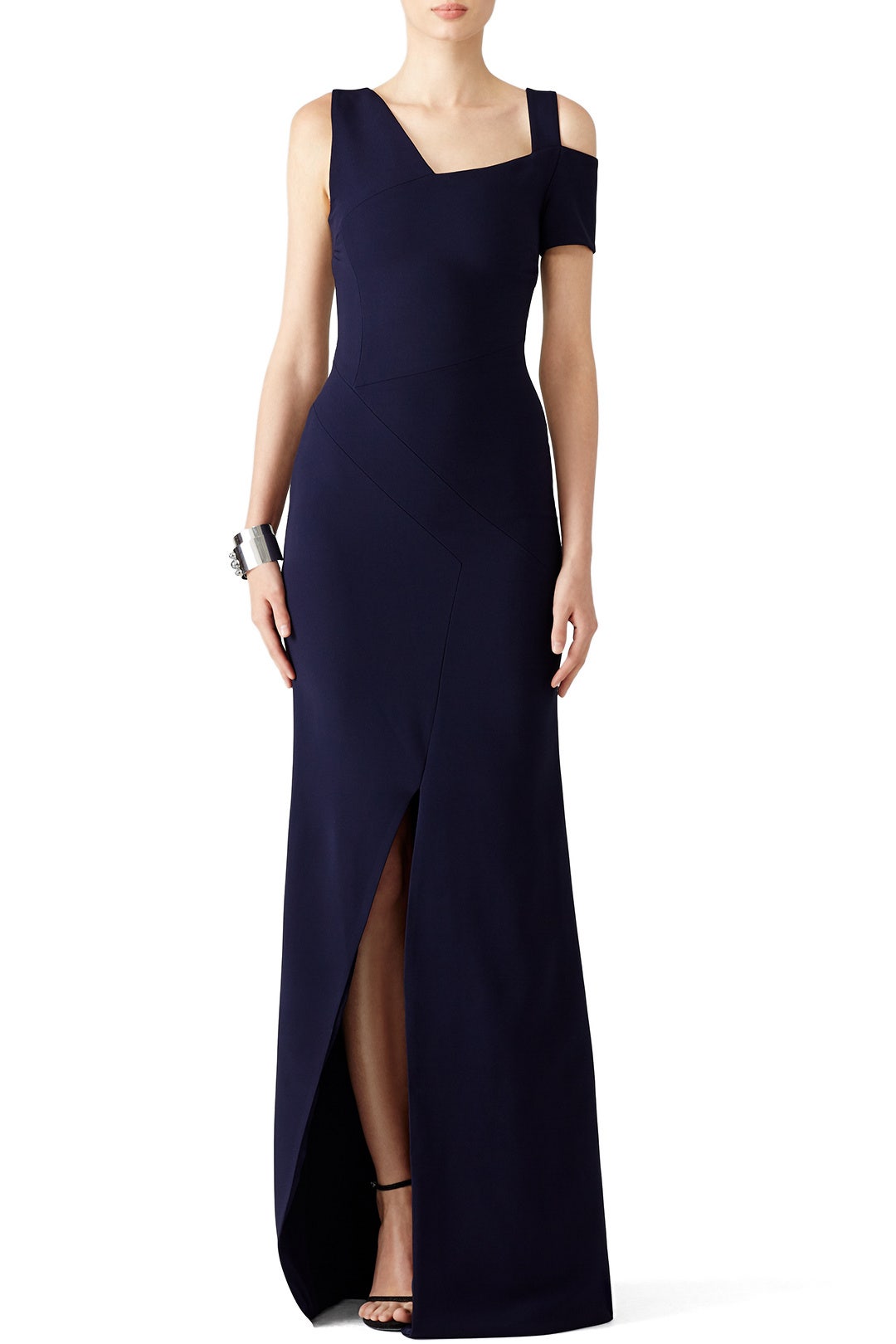 Navy Cold Shoulder Gown by Antonio Berardi 0