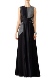 Print Patchwork Harness Gown by ADEAM