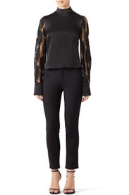 Feathers Macrame Blouse by David Koma