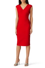 Red Sleeveless Sheath by Lauren Ralph Lauren