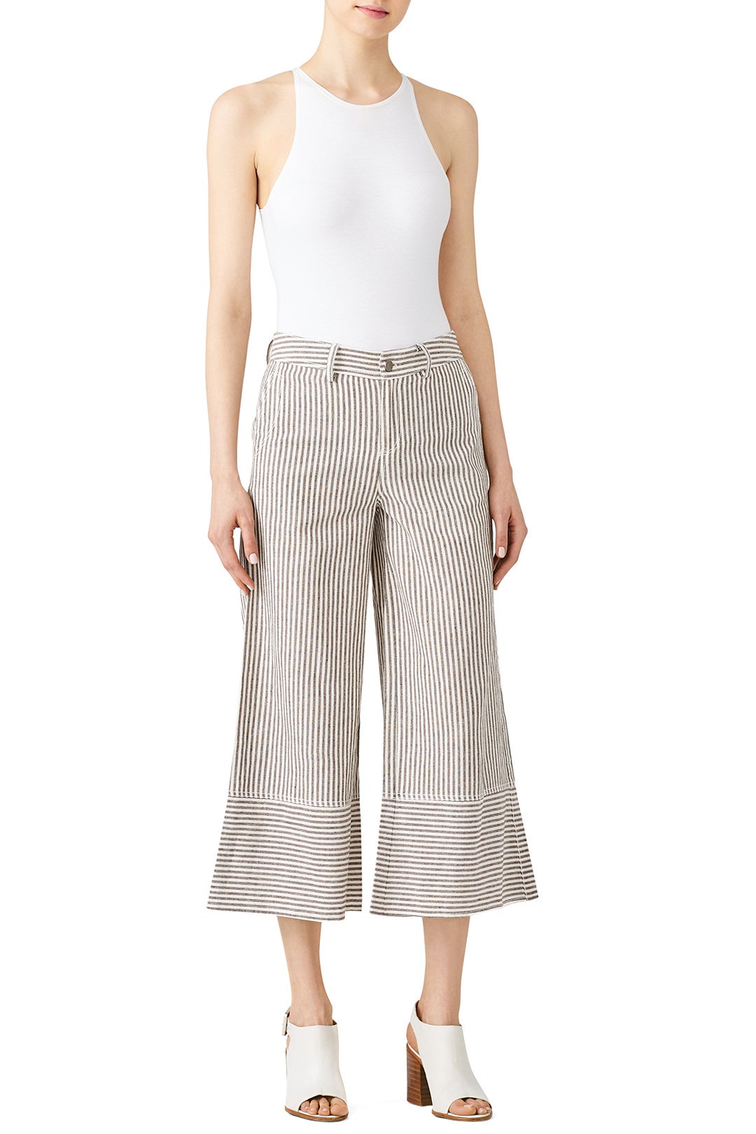 The Waist Wide Leg Culottes by Moon River 0