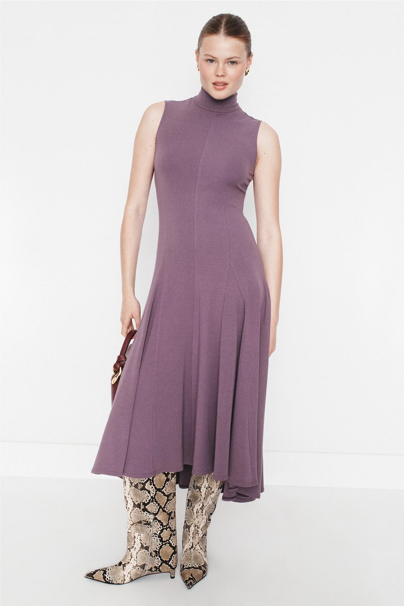 Sleeveless Mock Neck Midi Dress by Peter Som x RTR - Photo 0