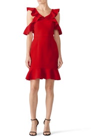 Red Delia Dress by Rachel Zoe