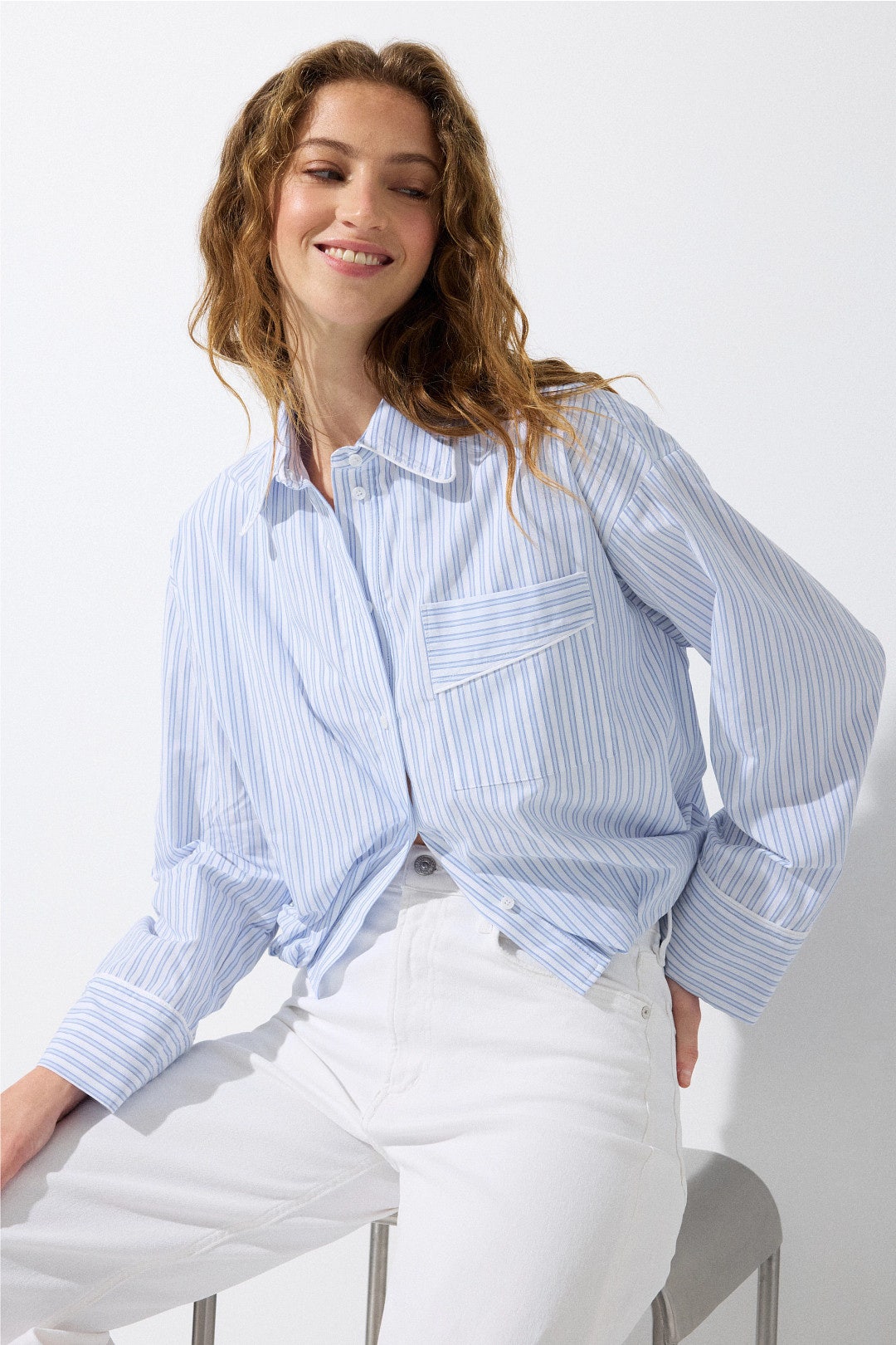 Striped Collared Shirt by Sandro 0