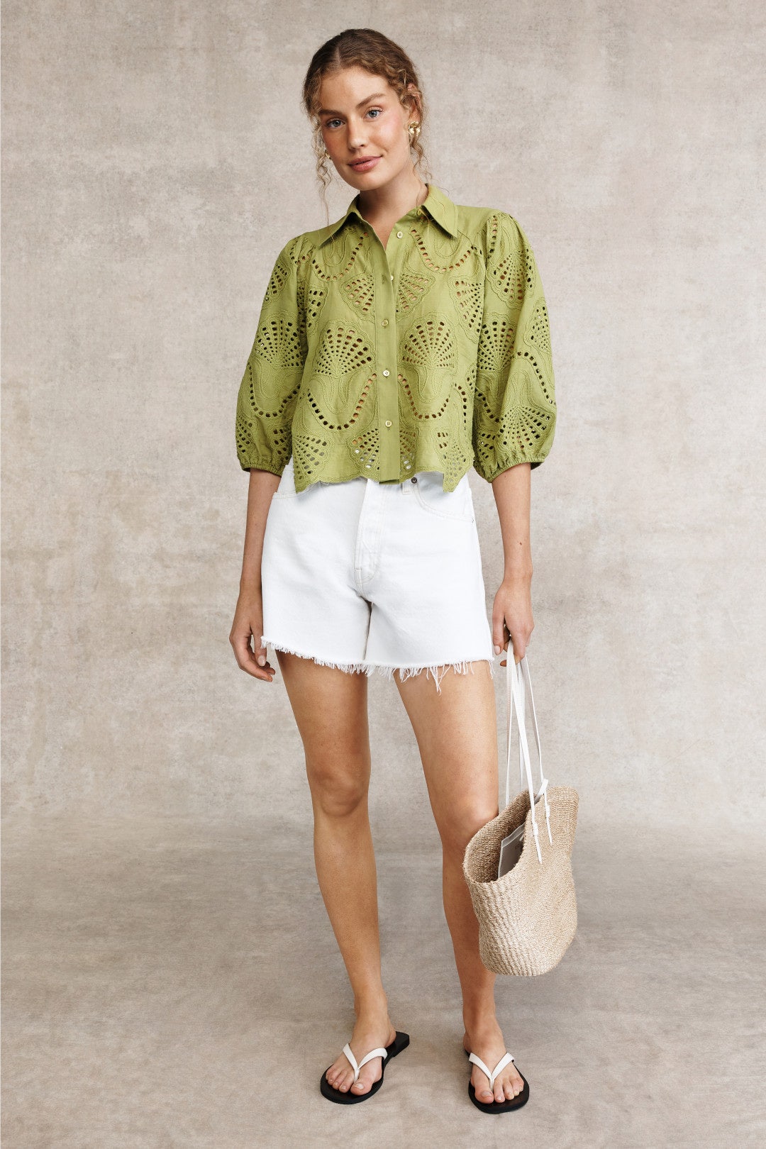 Juliette Sage Lace Top by Caballero 0
