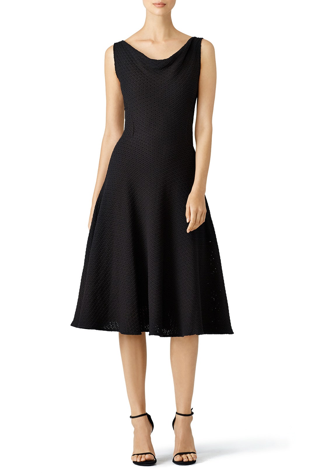 Black Crochet Jersey Dress by DEREK LAM 0