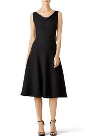 Black Crochet Jersey Dress by DEREK LAM
