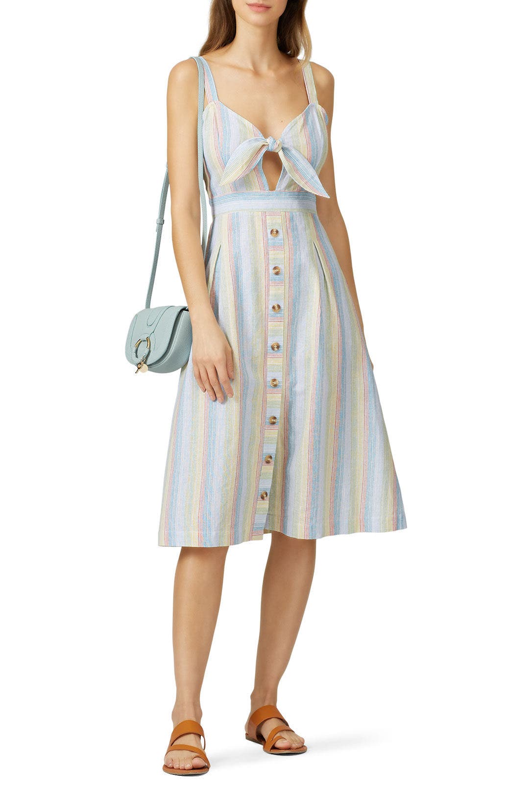 Rainbow Stripe Dress by Moon River 0