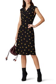 Black Floral Allen Dress by Of Mercer