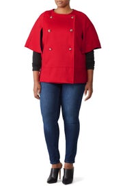 Red Cape Coat by Draper James X ELOQUII