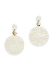 White Shell Earrings by Ettika