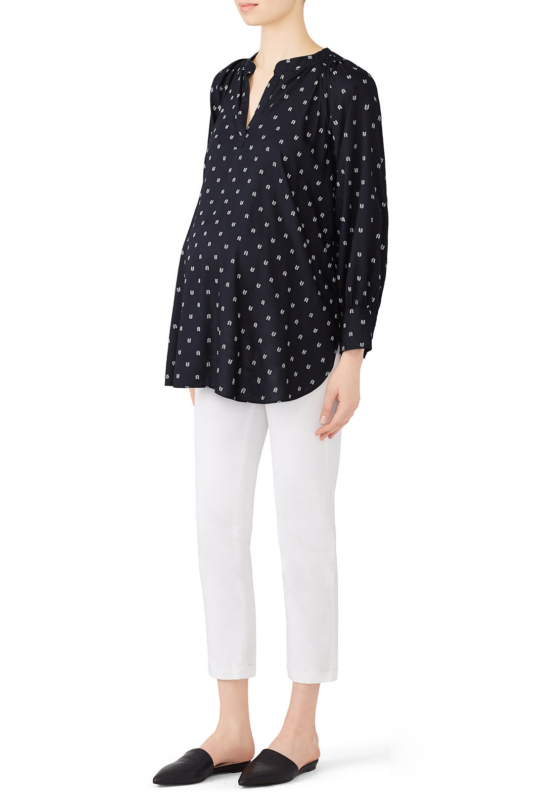 Arrow Smock Neck Maternity Top by Ingrid & Isabel 0