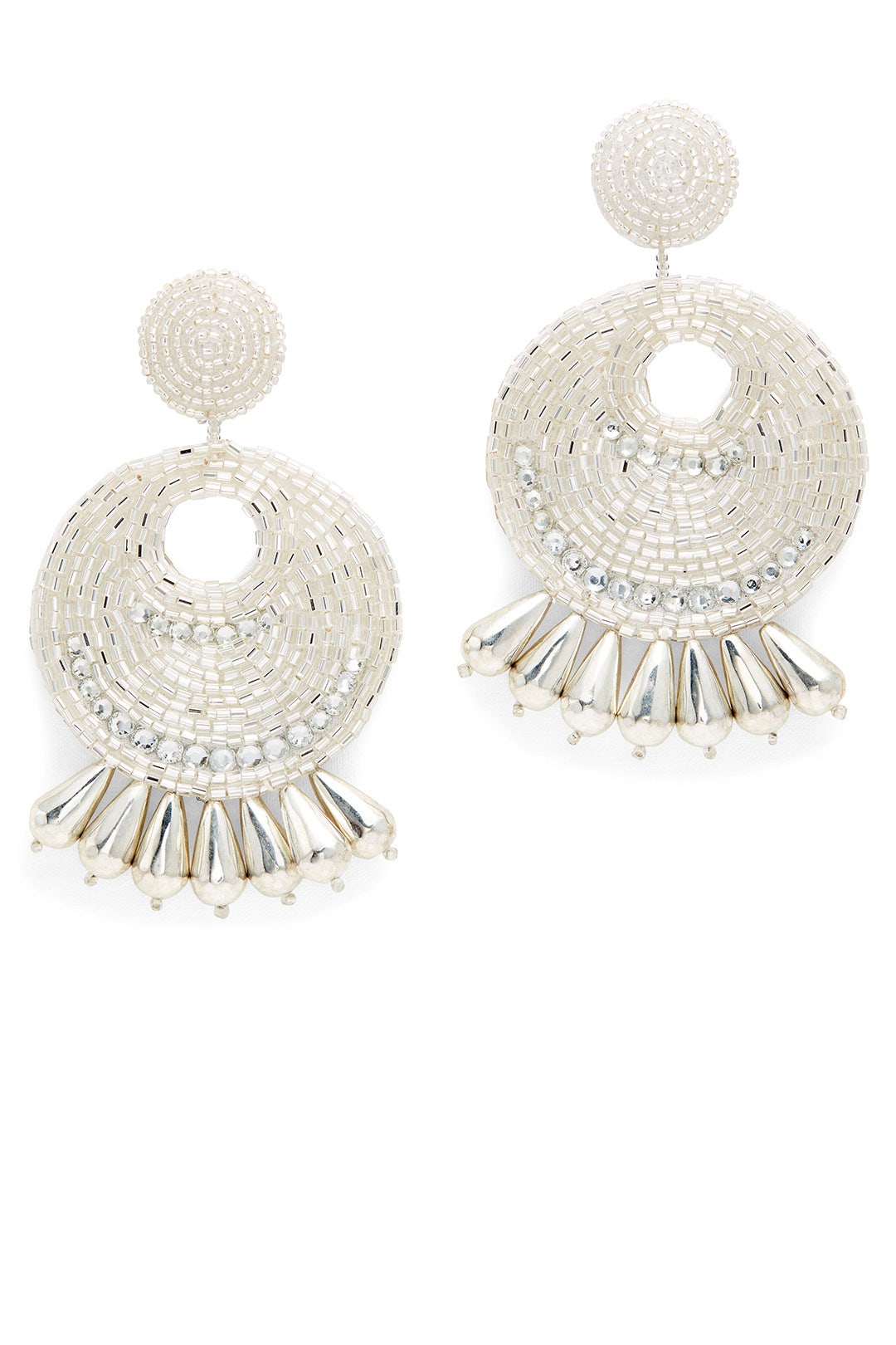 Silver Gypsy Hoop Earrings by Kenneth Jay Lane 1