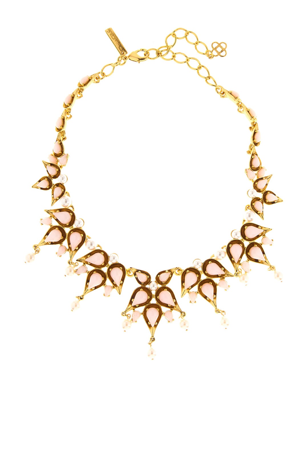 Cabochon Pearl Stone Necklace by Oscar de la Renta