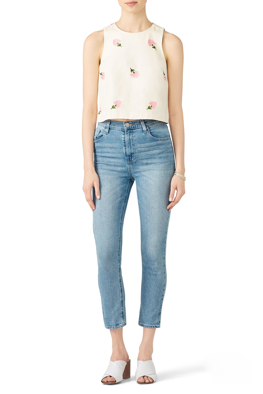 Embroidered Flowers Top by Tara Jarmon 0