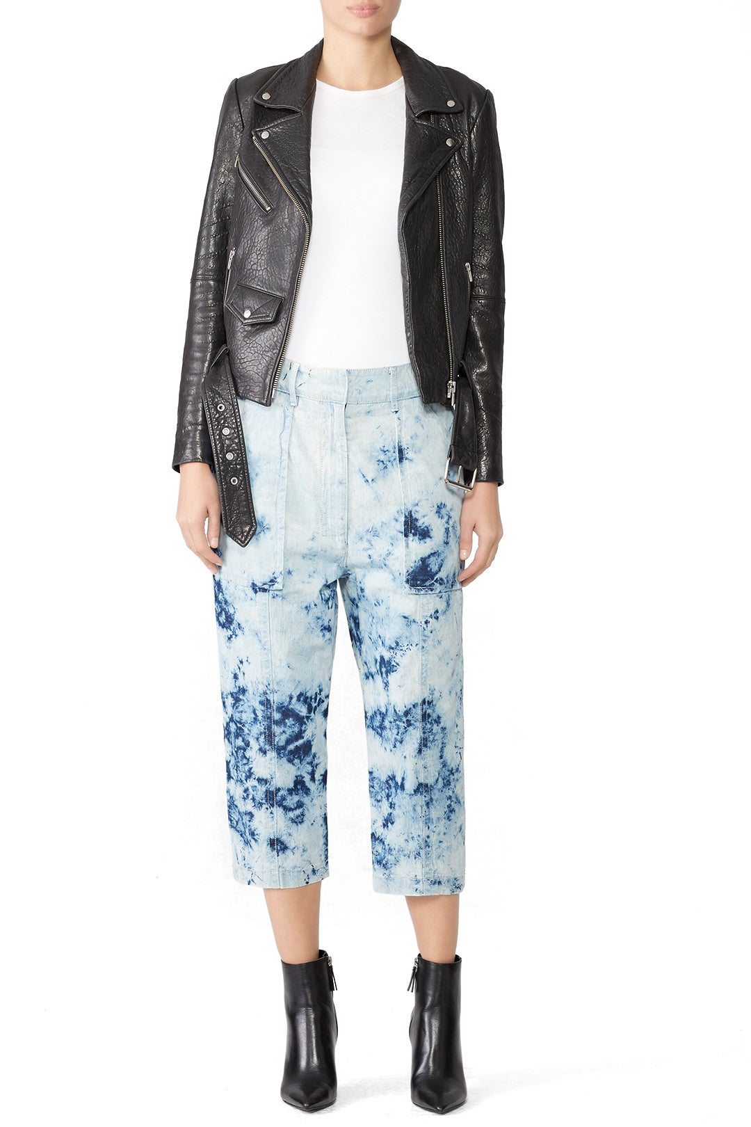 Relaxed Shibori Denim Pants by Victor Alfaro 0