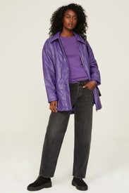 Stevie Faux Leather Coat by Apparis