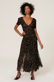 Rebecca Floral Mesh Dress by MISA Los Angeles
