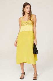 Yellow Midi Dress by Maison Margiela