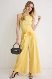 Tie Waist Wide Leg Pants by Adam Lippes x RTR