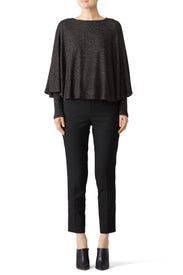 Black Cozy Cape Tee by B Collection by Bobeau