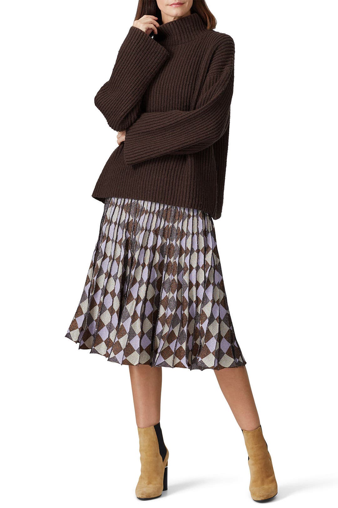 【Baum und Pferdgarten】 Cyrillaプリーツミディスカート Cyrilla Skirt by Baum und Pferdgarten | Rent the Runway