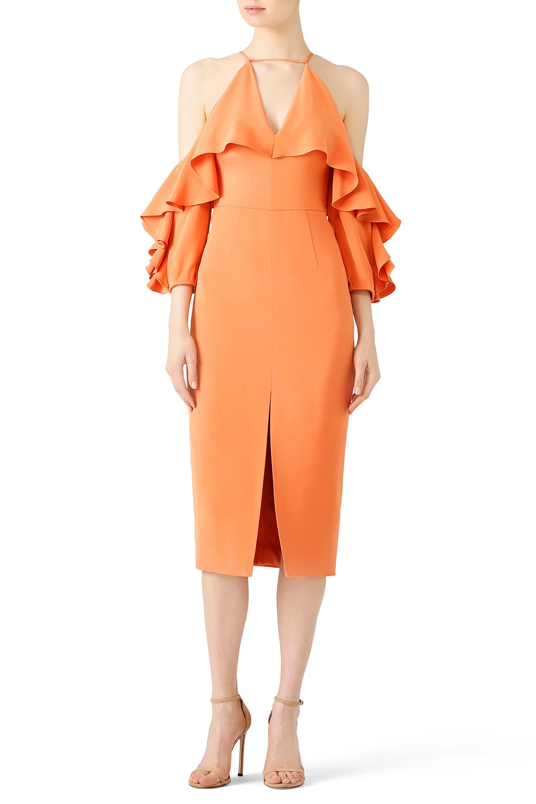 Papaya Aura Dress by Cushnie 0