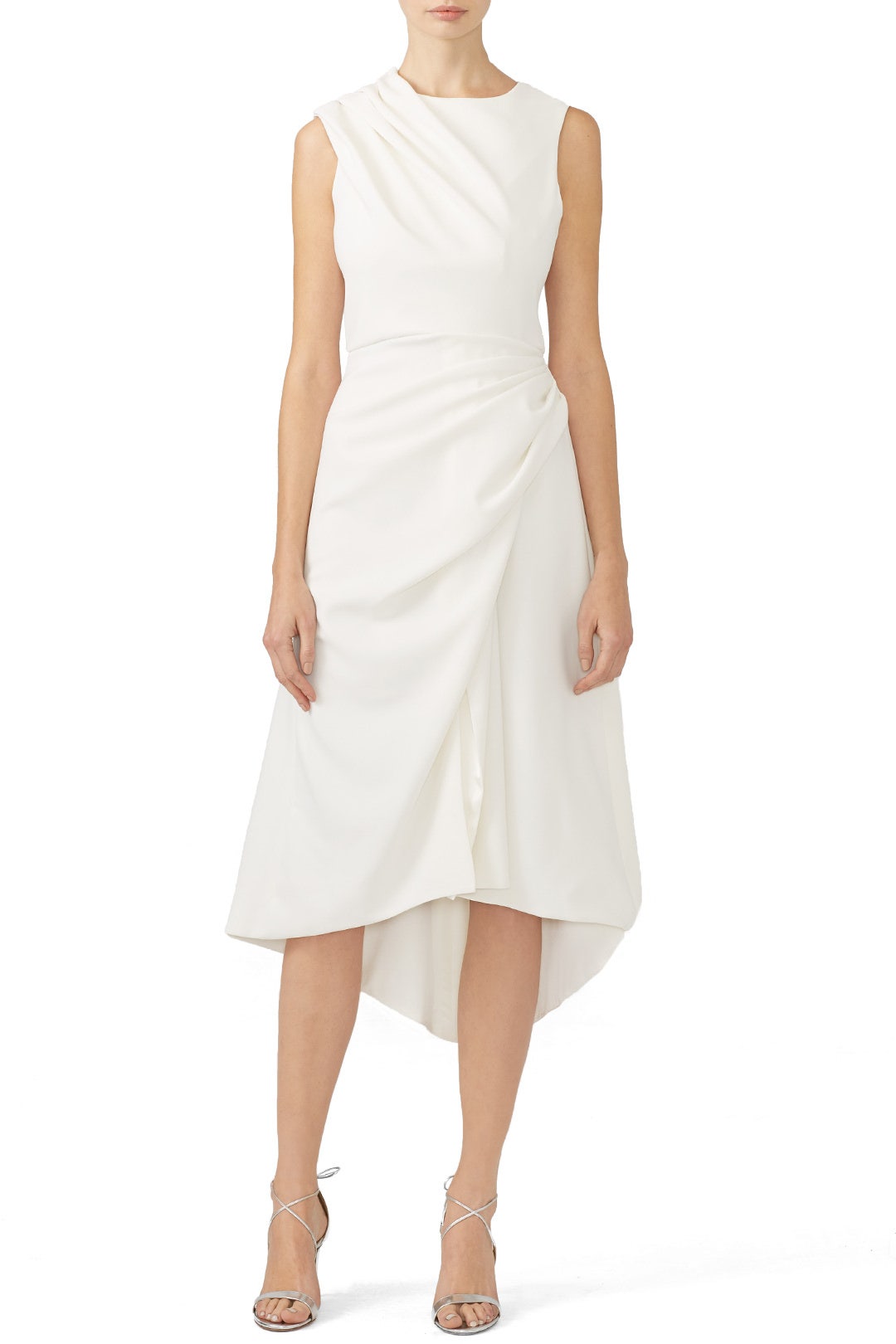 Ivory Draped Dress by Christian Siriano 0
