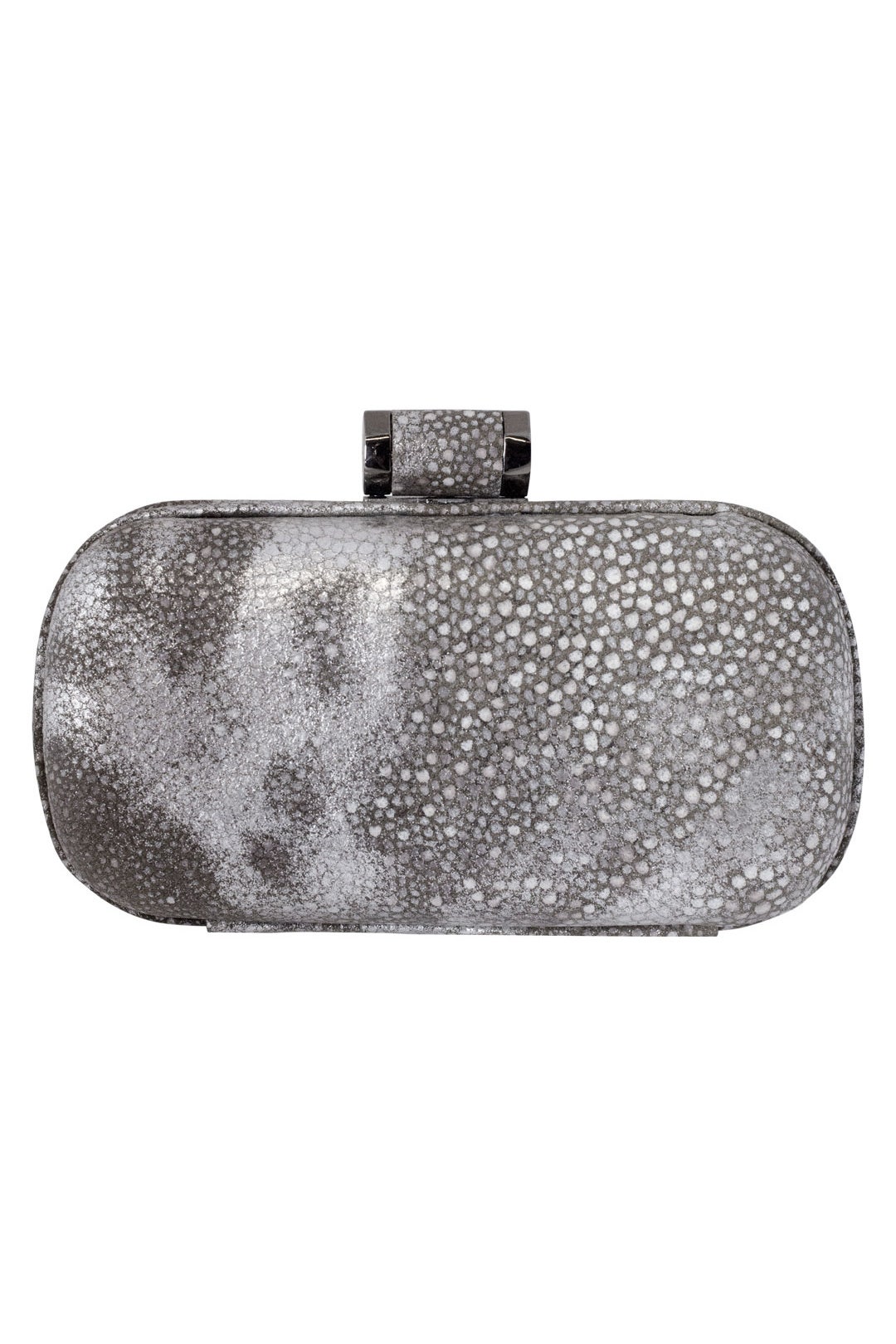 Silver Tie-Dye Pebble Clutch by HALSTON Handbags 0