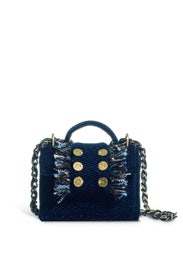 Blue Velvet Petite Honeycomb Bag by Kooreloo