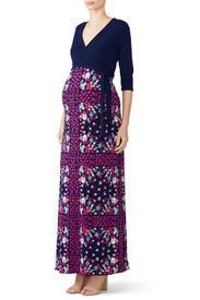 Perfect Maternity Faux Wrap Maxi by Leota