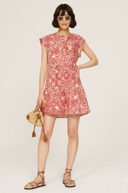 Red Floral Lachlan Dress by Marie Oliver